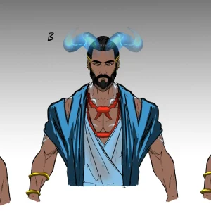 Legends Of Action concepts - Amadioha, The lightning (concept iterations)